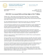 2022/2023 Assessment Roll an all-time high at $43.17 billion