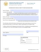Authorization to Release Assessor Records