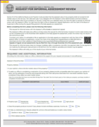 Request for Informal Assessment Review