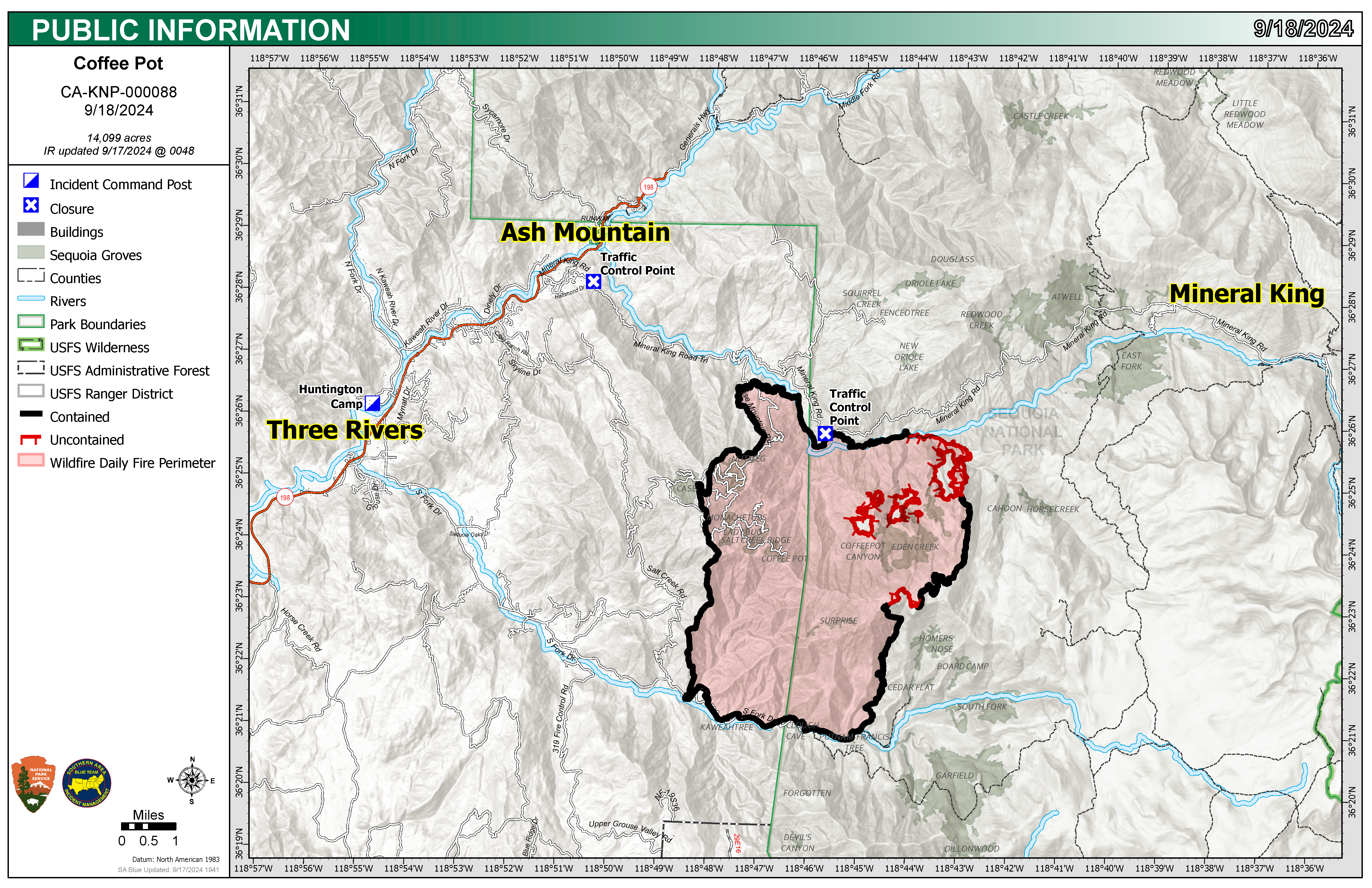 September 18, 2024 Coffee Pot Fire map