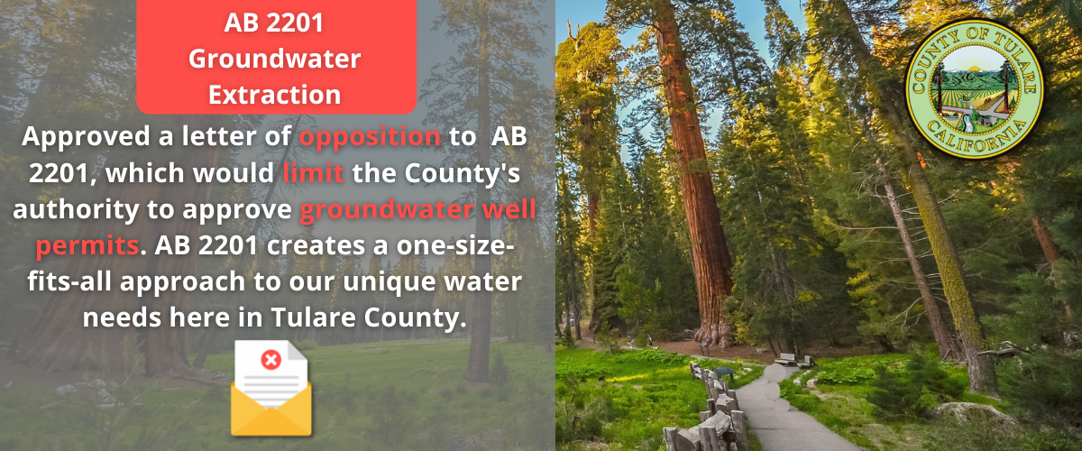 AB 2201 Groundwater Extraction - Letter of Opposition
