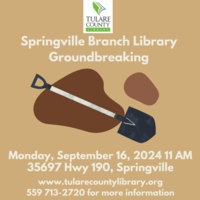 Groundbreaking Celebration for the New Springville Branch Library