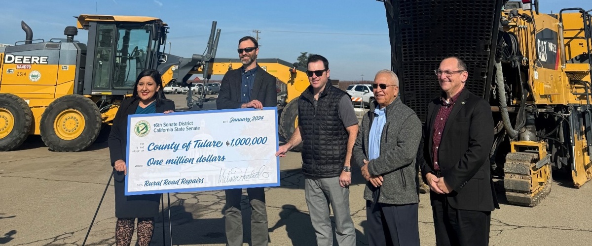 $1 Million in Road Repair Funds Presented to Tulare County by Senator Hurtado