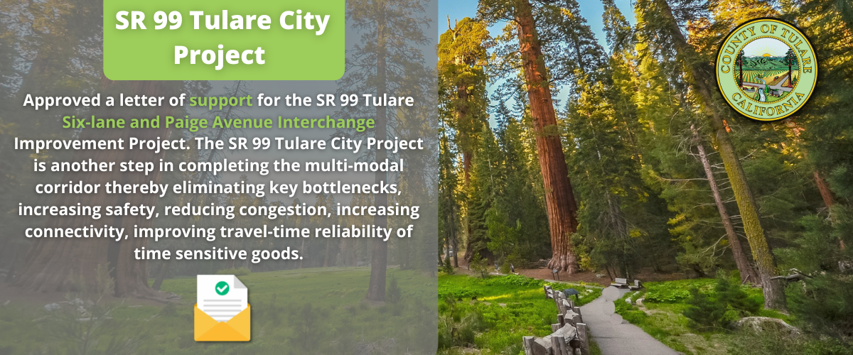 SR 99 Tulare City Project - Letter of Support