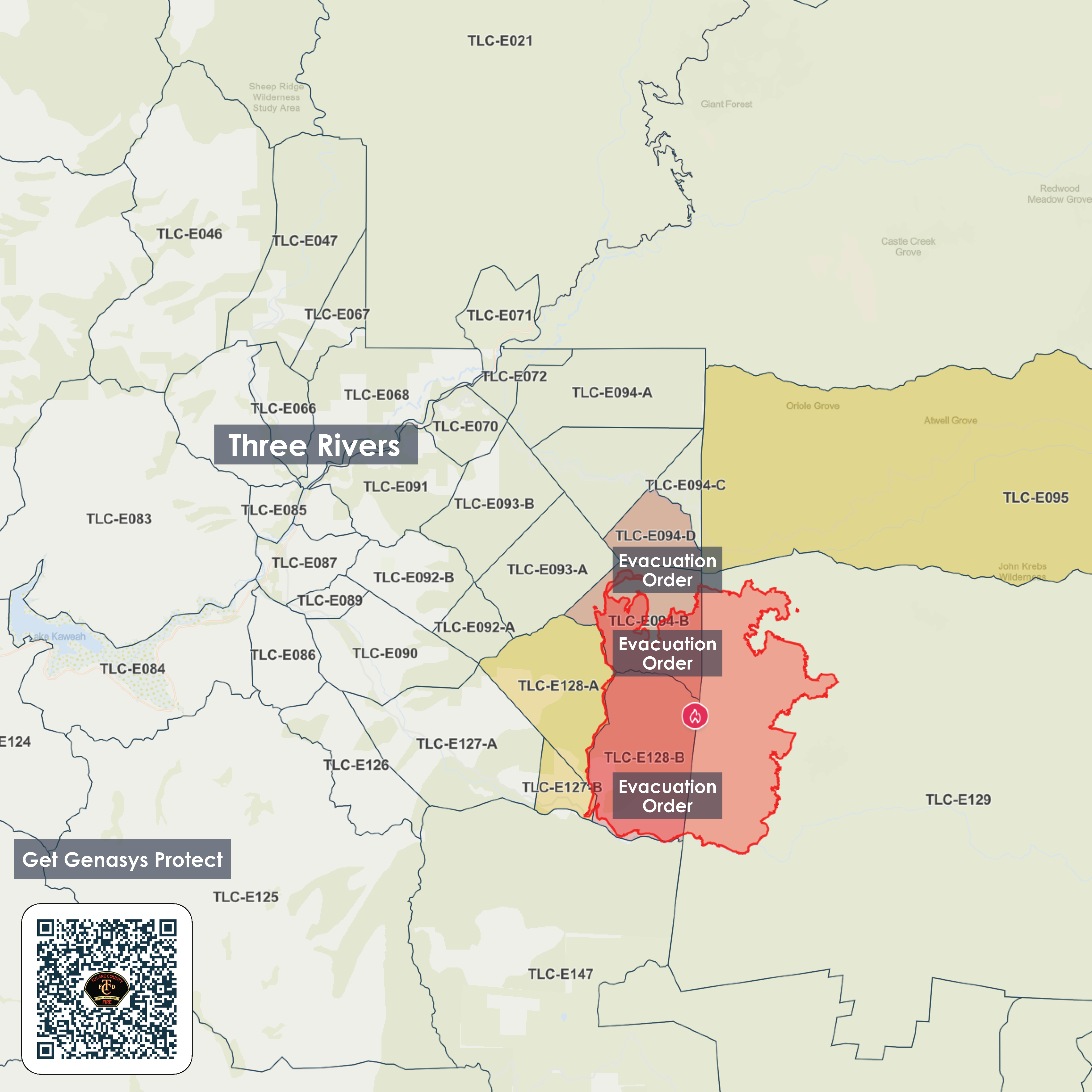 8.31.24 Evacuation and Order Map for Coffee Pot Fire