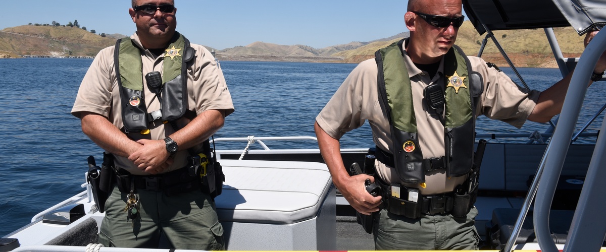 Sheriff's deputies patrol on boats at Lake Kaweah and Lake Success.