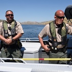 Sheriff's deputies patrol on boats at Lake Kaweah and Lake Success.