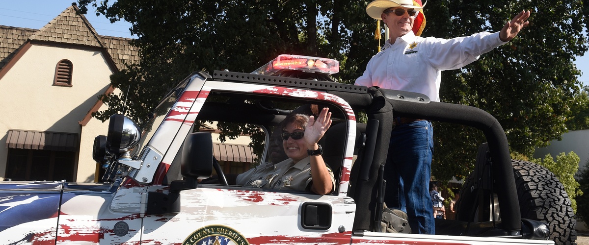 Sheriff Boudreaux reaches out to the community and participates in area parades.
