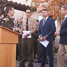 Sheriff gives Pathways Scholarships to two Explorers and 22 bicycles to Junior Explorers during Grand Opening for HQ